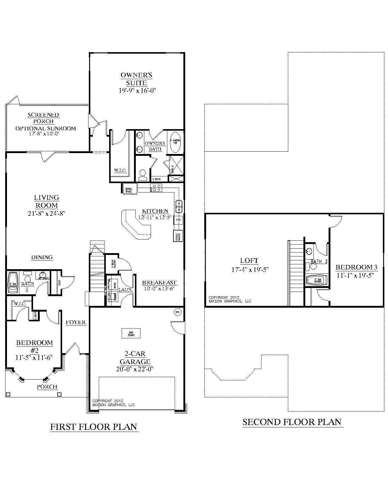 Master Bedroom Downstairs Floor Plans
 Southern Heritage Home Designs House Plan 2632 C The