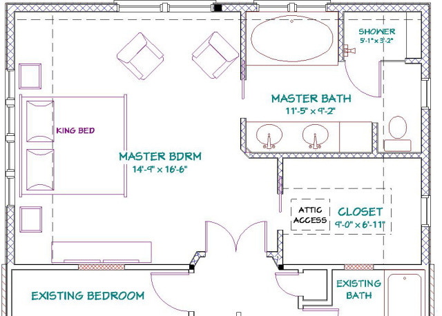 Master Bedroom Floor Plans
 The design challenges presented included