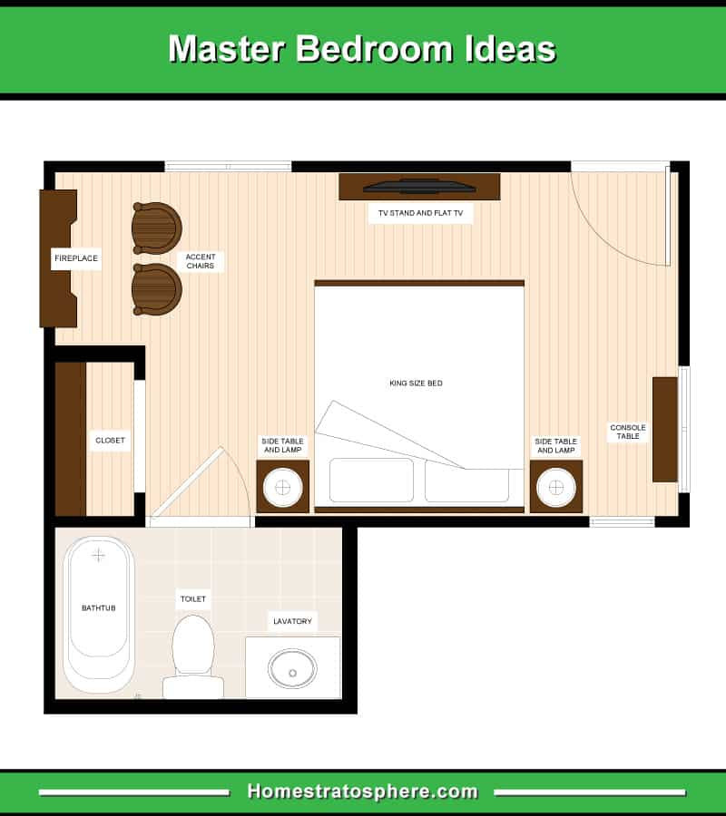 Master Bedroom Size
 13 Primary Bedroom Floor Plans puter Layout Drawings