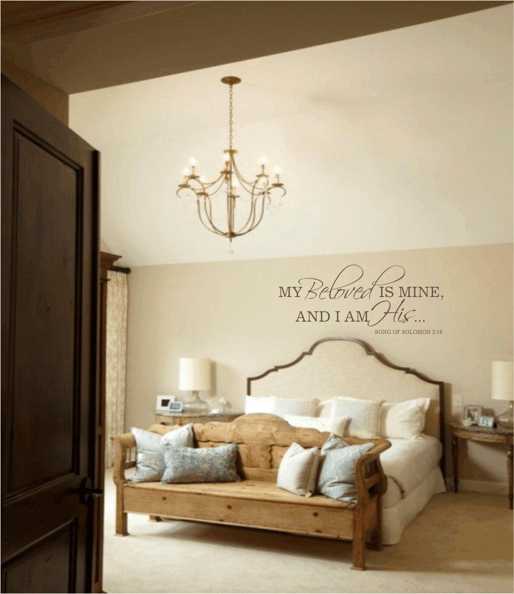 Master Bedroom Wall Decals
 Master Bedroom Wall Decal My Beloved is Mine and I am His Wall