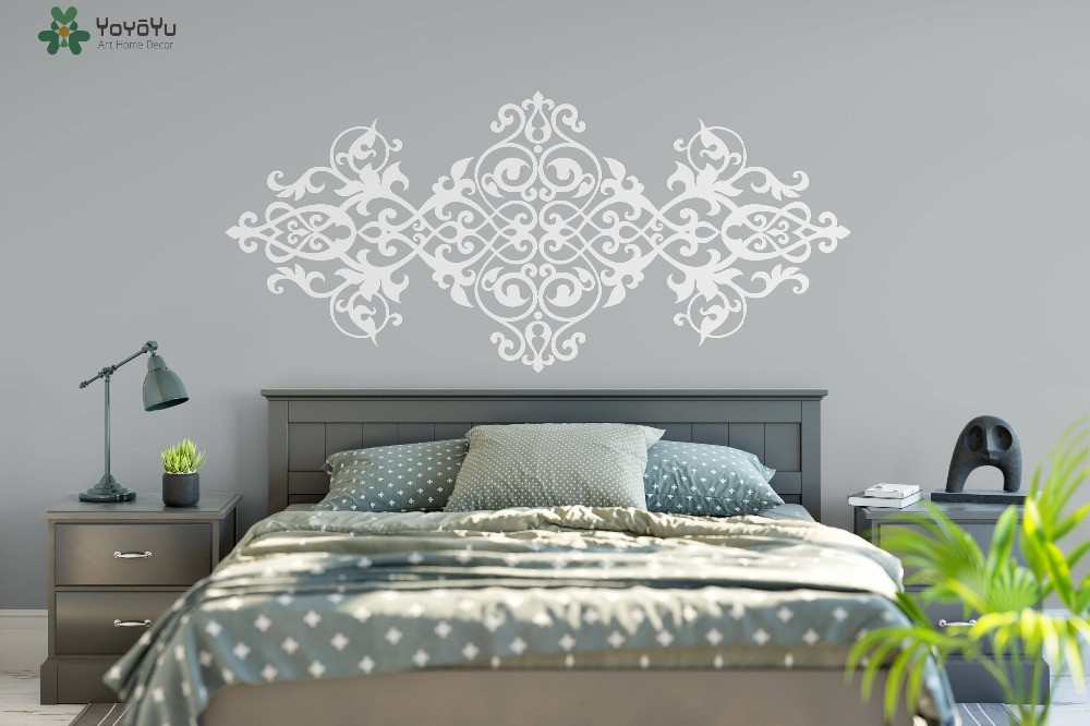 Master Bedroom Wall Decals
 Vintage Headboard Wall Decal Baroque Style Design Mandala