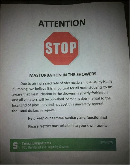 Masterbating In Bathroom
 25 Fake Letters Warning Students Not To Masturbate In Dorm
