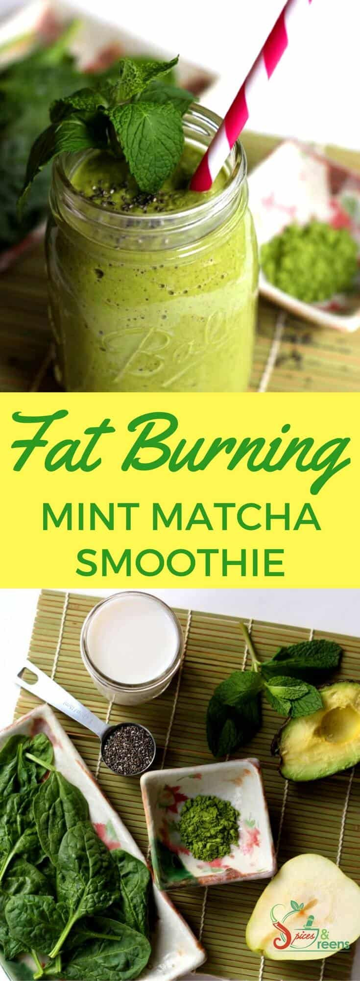 Matcha Smoothie Recipes
 Mint Matcha Smoothie Spices & Greens