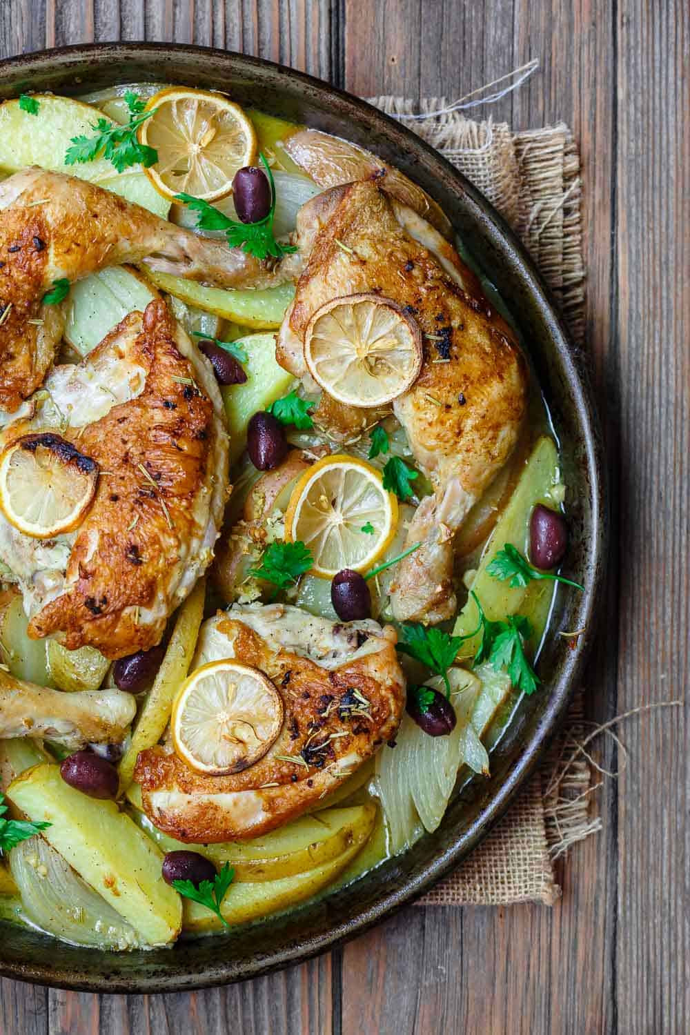 Mediterranean Dinner Recipes
 Greek Chicken and Potato Dinner