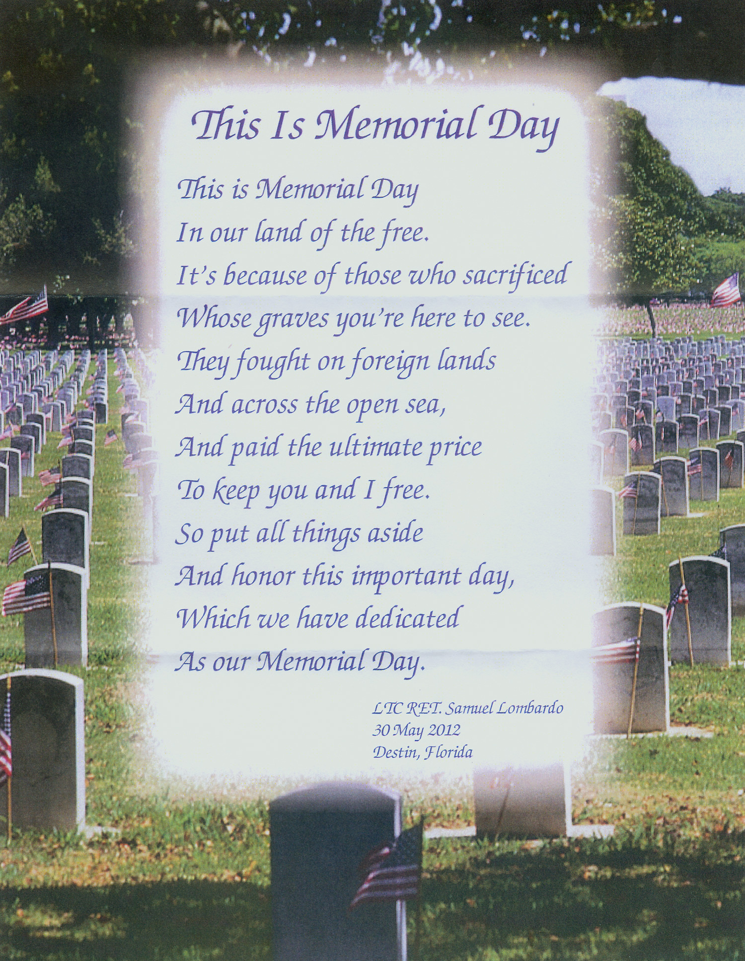 Memorial Day Poems Quotes
 Memorial Day Poems 2019 Memorial Day Poetry Prayers