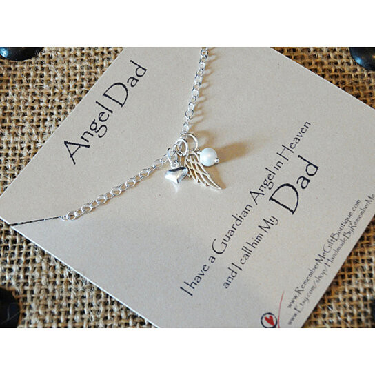 Memorial Gift Ideas For Loss Of Father
 Buy Angel Dad Sterling Silver Memorial Necklace Memorial