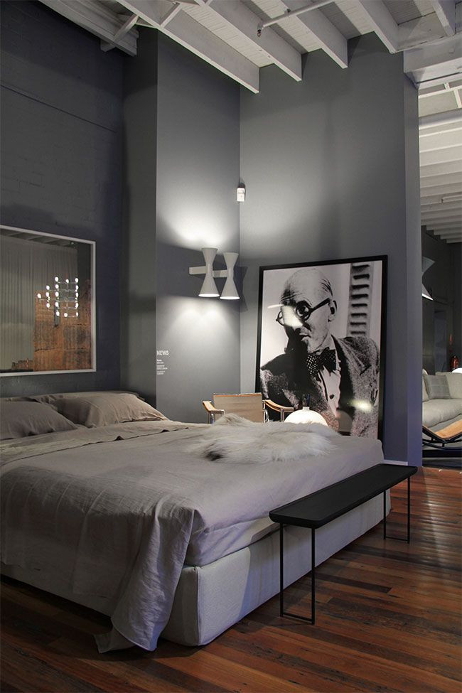 Mens Bedroom Furniture
 Neutral Grey Masculine Bedroom Interiors By Color
