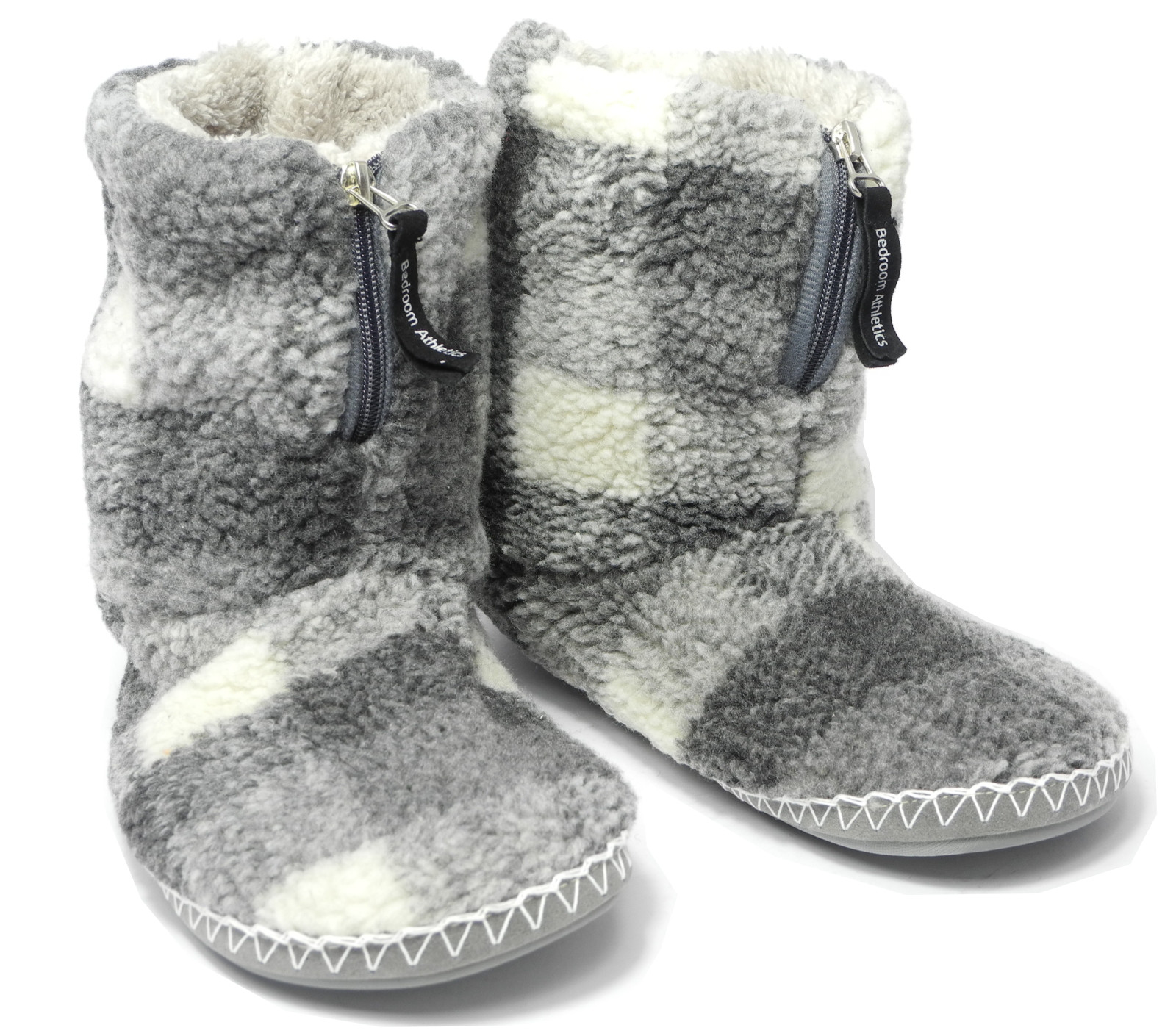 Mens Bedroom Shoes
 Mens Bedroom Athletics Sherpa Fleece Warm Fur Zipped Boots