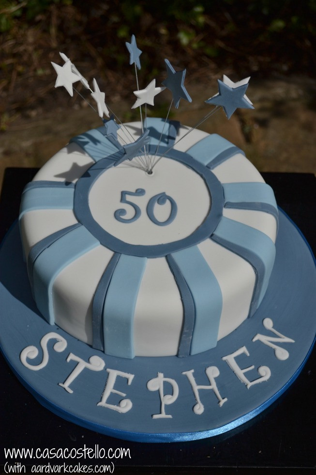 Mens Birthday Cake
 Men s Blue 50th Birthday Cake BakeoftheWeek Casa Costello