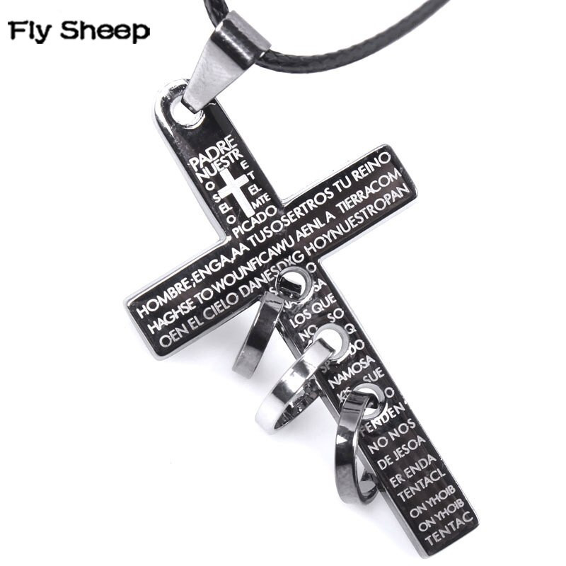 Mens Body Jewelry
 Fashion Men Jewelry Titanium Steel Cross Pendant Mens