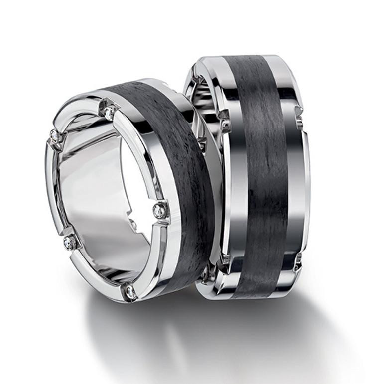 Mens Carbon Fiber Wedding Bands
 Platinum and Carbon Fiber Men s Wedding Band – Alvin Goldfarb