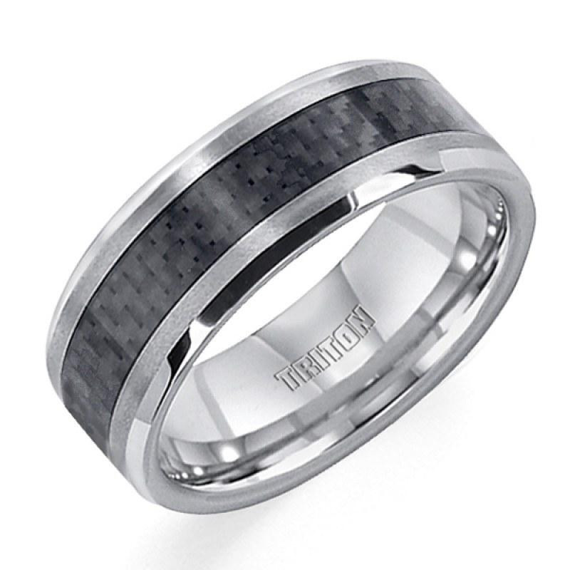 Mens Carbon Fiber Wedding Bands
 8mm wide tungsten carbide mens wedding band with carbon