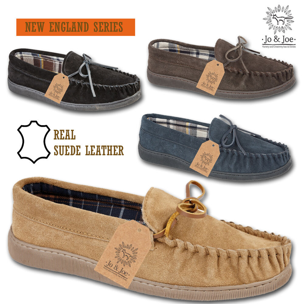 Mens Leather Bedroom Slippers
 MENS GENTS REAL SUEDE LEATHER MOCCASIN SLIPPERS FORT