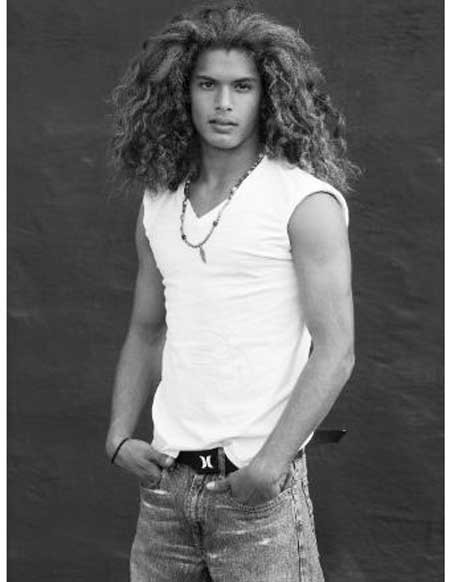 Mens Long Curly Hairstyle
 Long Curly Hairstyles for Men 2013
