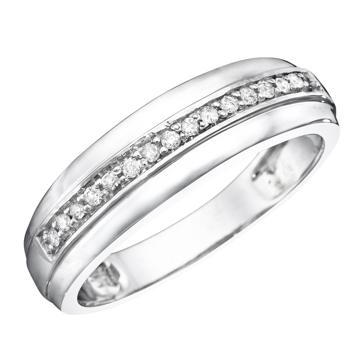 Mens Wedding Band White Gold
 Gold 14K White Gold Gold purity is measured in karats