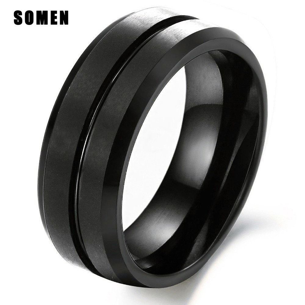 Mens Wedding Rings Black
 2018 New 8mm Black Tungsten Carbide Ring Men s Wedding