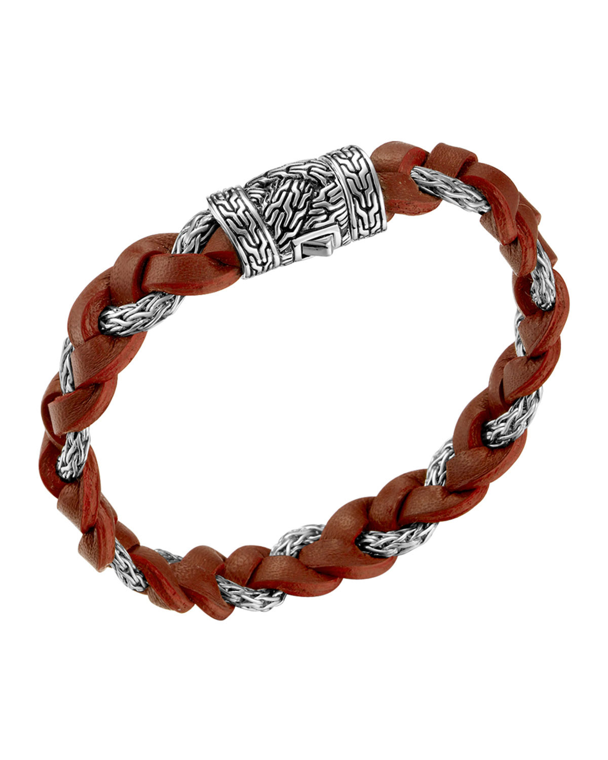 Mens Woven Bracelets
 John hardy Men s Chain woven Braided Leather Bracelet in