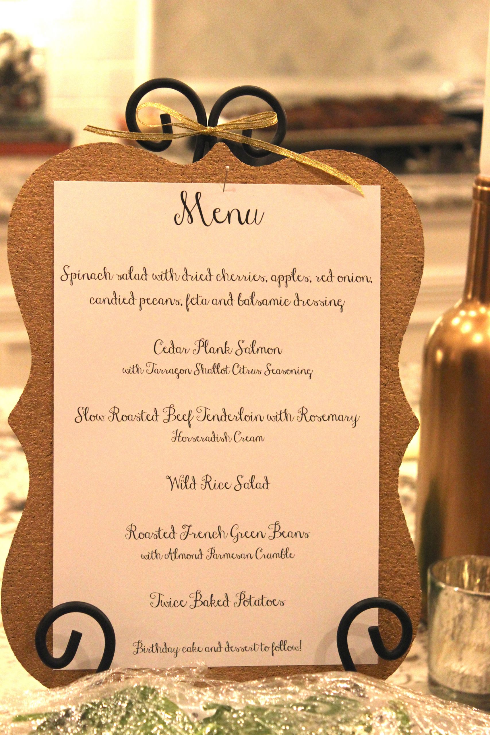 Menu Ideas For A Birthday Dinner Party
 Gold Black and White My 30th Birthday Dinner Party