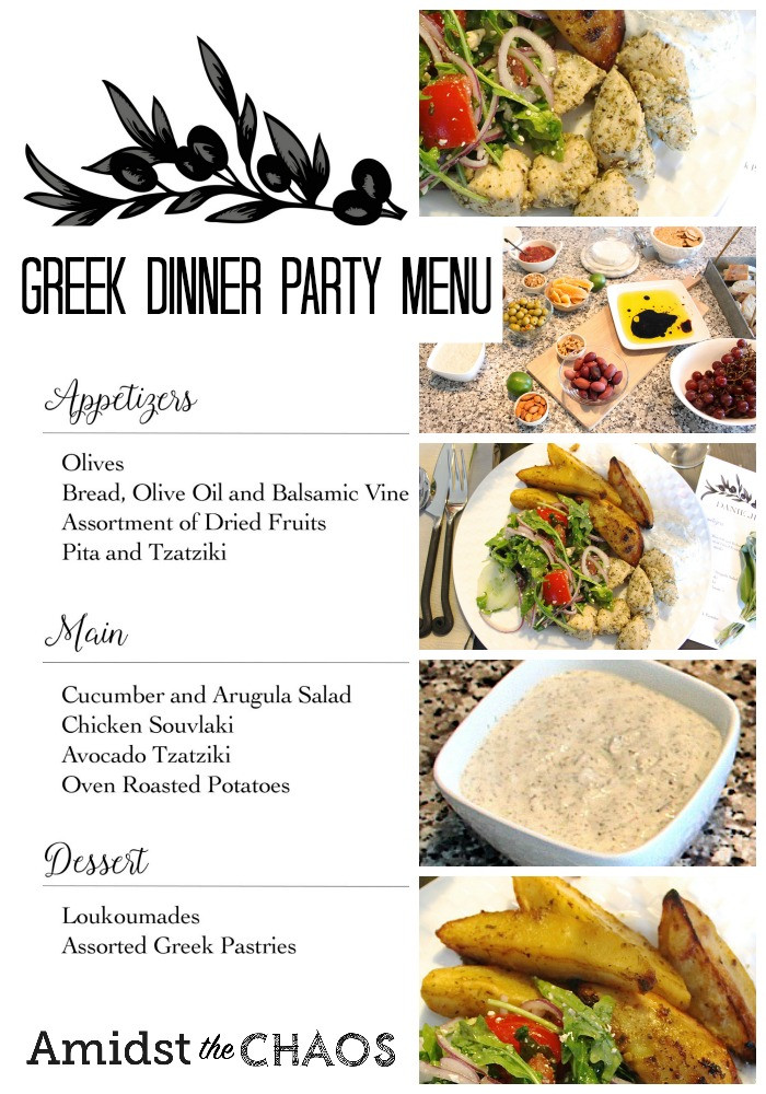 Menu Ideas For A Birthday Dinner Party
 Greek Inspired Dinner Party Part 2