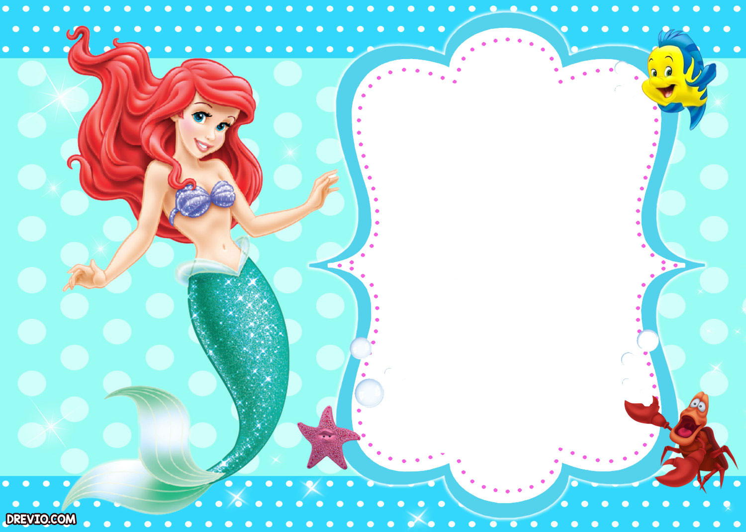 Mermaid Birthday Party Invitations
 Free Printable Mermaid Birthday Invitations – Bagvania