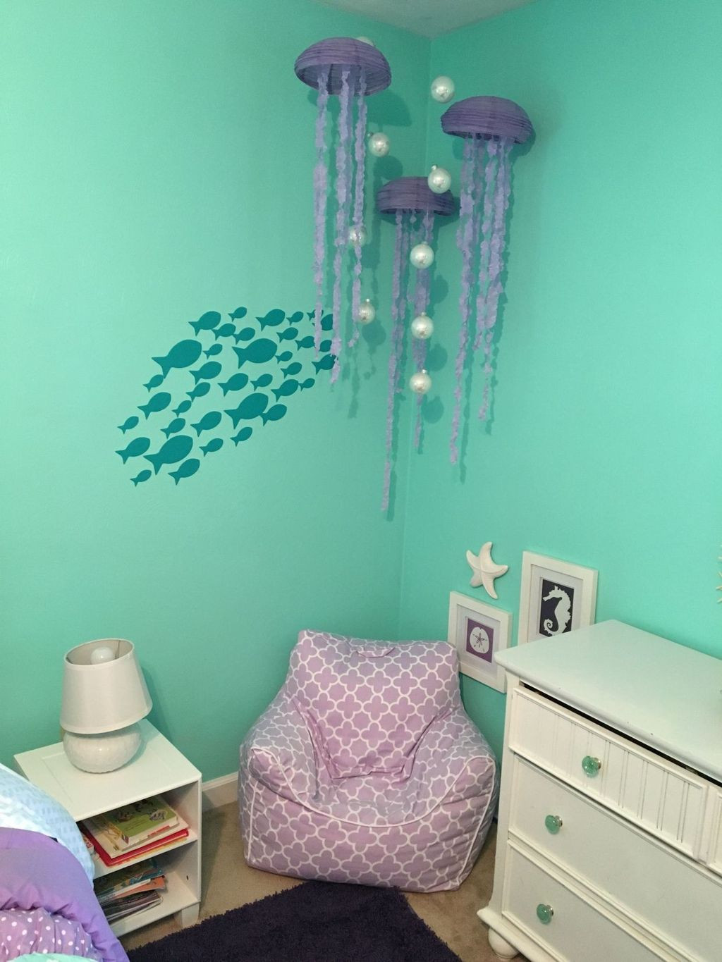 Mermaid Decor For Kids Room
 40 Cute And Beautiful Mermaid Themes Bedroom Ideas For