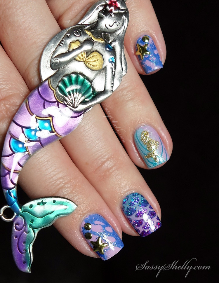 Mermaid Nail Designs
 Digit al Dozen Whimsy Mermaid Nails