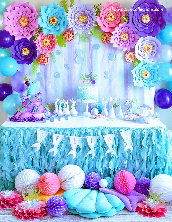Mermaid Themed Birthday Party
 Mermaid Party Ideas DIY Birthday W Freebies Press