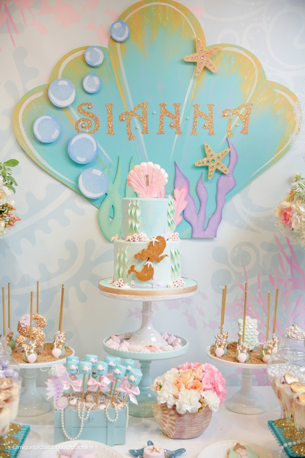 Mermaid Themed Birthday Party
 Magical Mermaid First Birthday Party Pretty My Party