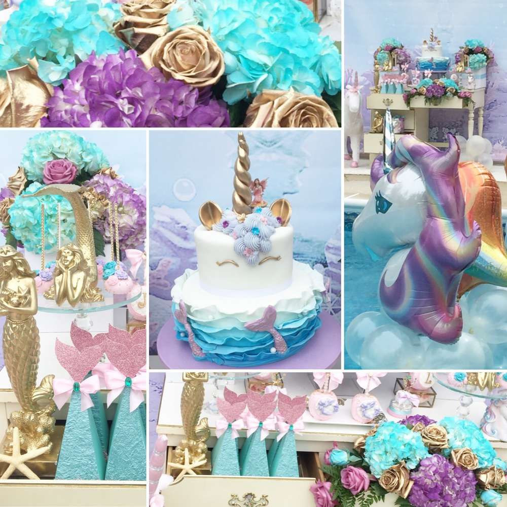 Mermaid Unicorn Party Ideas
 Unicorns Mermaids fairies Birthday Party Ideas