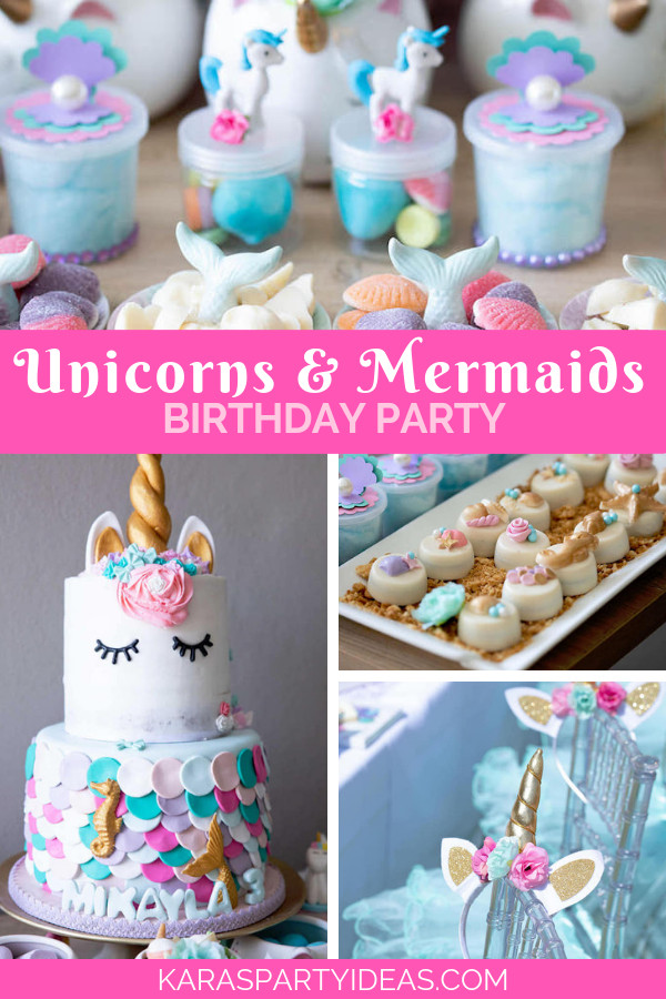 Mermaid Unicorn Party Ideas
 Kara s Party Ideas Unicorns and Mermaids Birthday Party