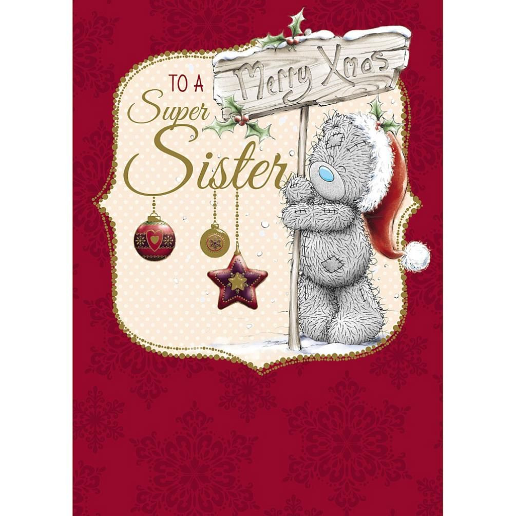 Merry Christmas Sister Quotes
 Sister Me to You Bear Christmas Card
