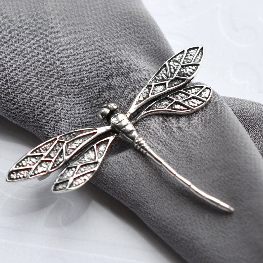 Metal Brooches
 Sterling Silver Dragonfly Brooch By Martha Jackson