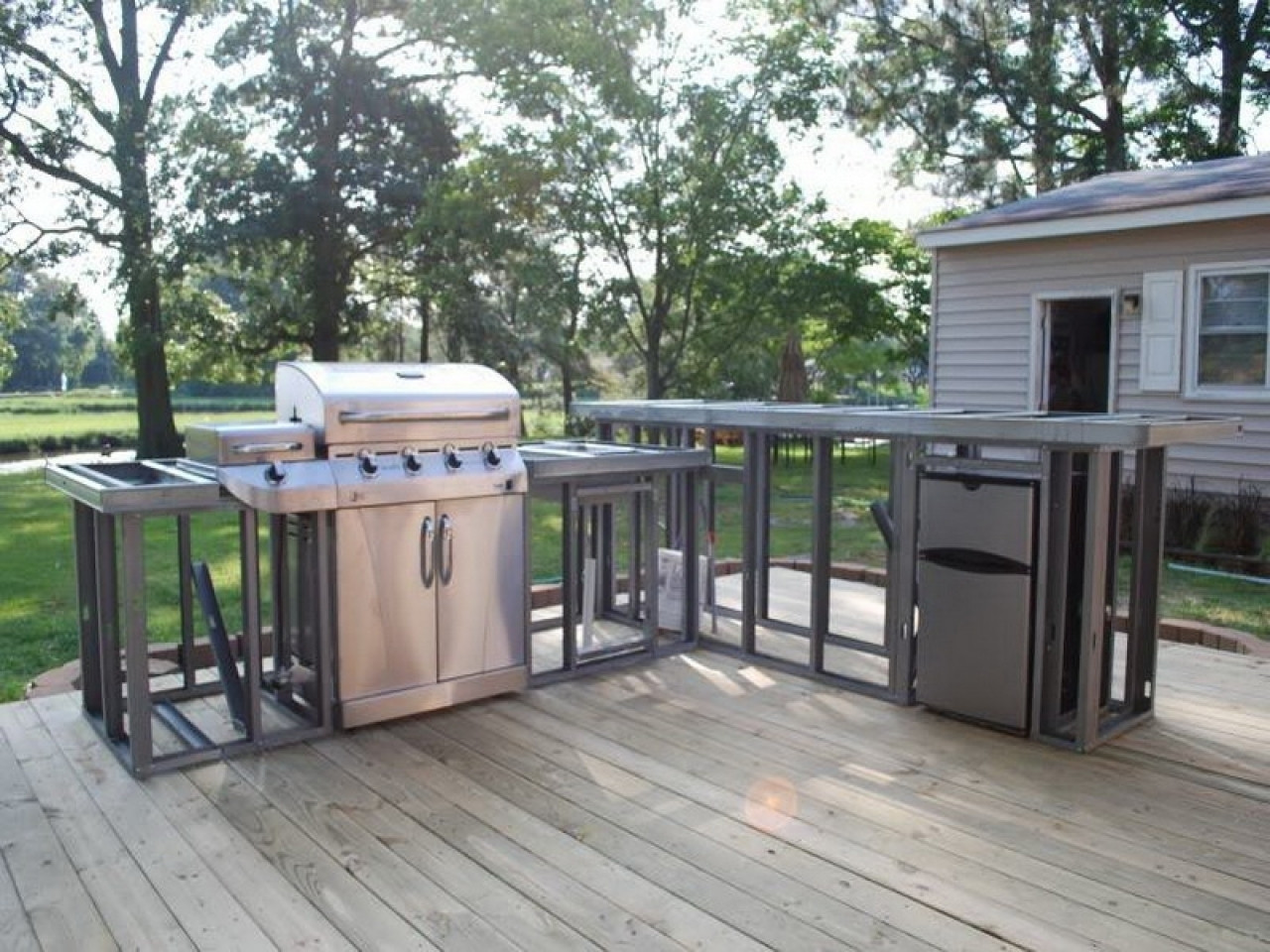 Metal Studs For Outdoor Kitchen
 Strong And Durable Metal Frame Outdoor Kitchen — Randolph