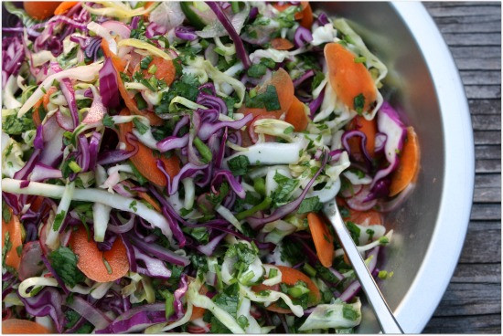 Mexican Cabbage Salad
 Mexican inspired Slaw or Cabbage Salad All Roads Lead