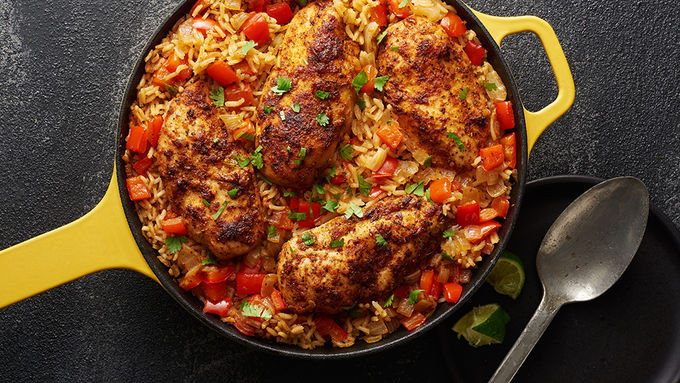 Mexican Chicken And Rice Recipes
 Mexican Chicken and Rice Skillet recipe from Tablespoon