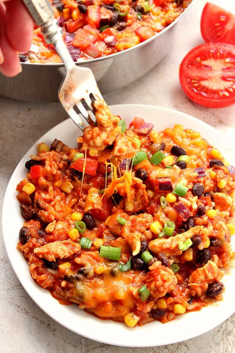 Mexican Chicken And Rice Recipes
 Mexican Chicken and Rice Skillet Recipe Crunchy Creamy Sweet