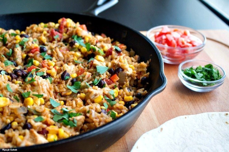 Mexican Chicken And Rice Recipes
 Mexican Chicken and Rice Skillet Thyme for Cocktails