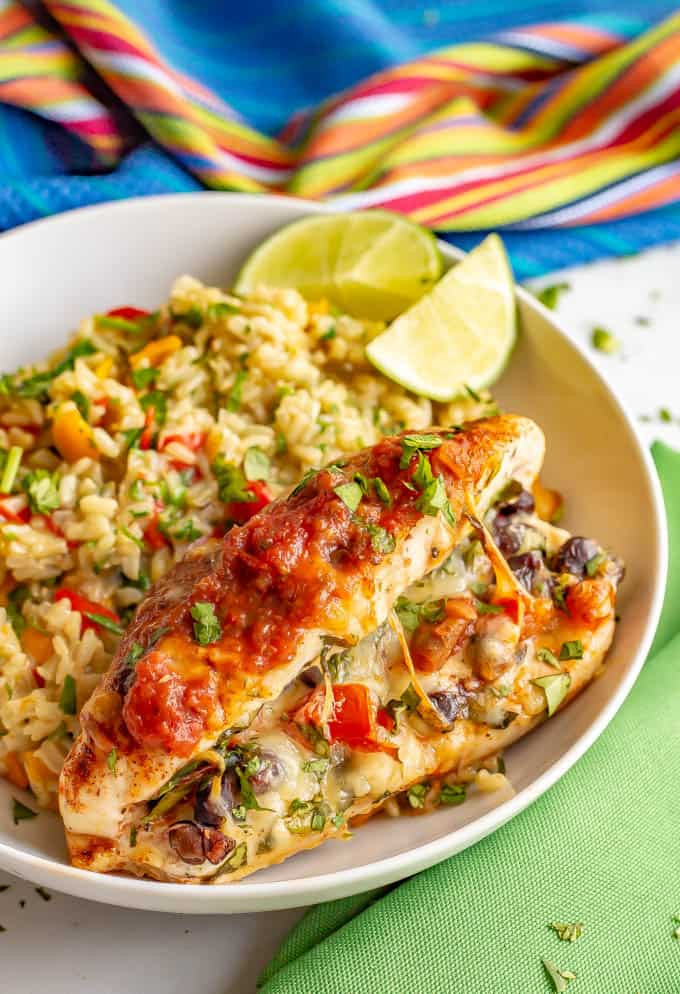 Mexican Chicken Breasts
 Cheesy Mexican stuffed chicken breasts Family Food on