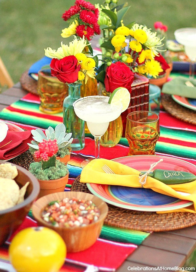Mexican Food Ideas For Dinner Party
 Mexican Party Ideas and fiesta themed tablescape