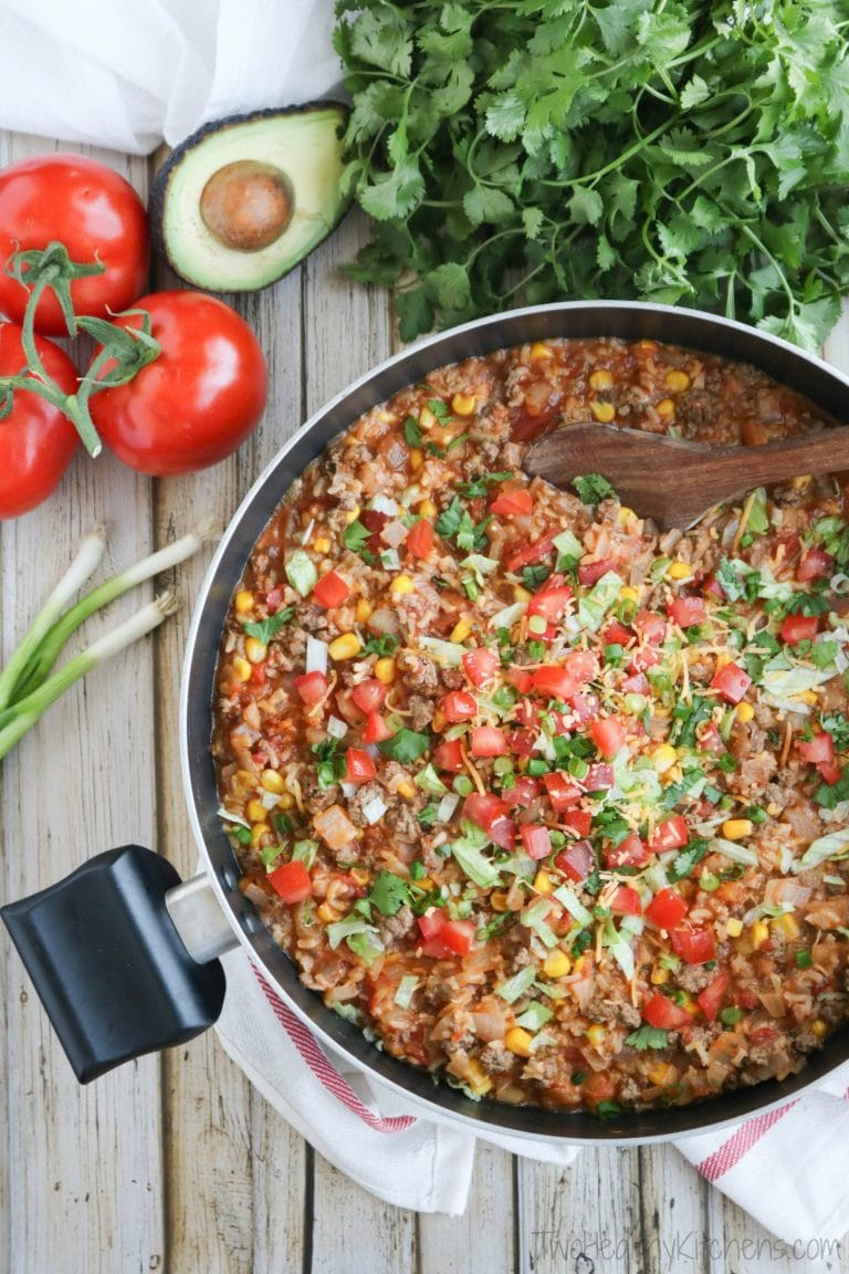 Mexican Food Ideas For Dinner Party
 e Pot Mexican Rice Skillet Dinner Two Healthy Kitchens