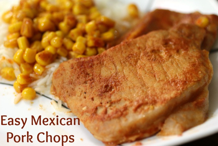 Mexican Pork Chop Recipes
 Easy Mexican Pork Chops Recipe with Allens Whole Kernel Corn