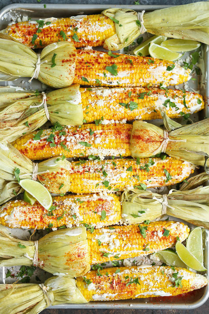 Mexican Roasted Corn
 Roasted Mexican Street Corn Damn Delicious