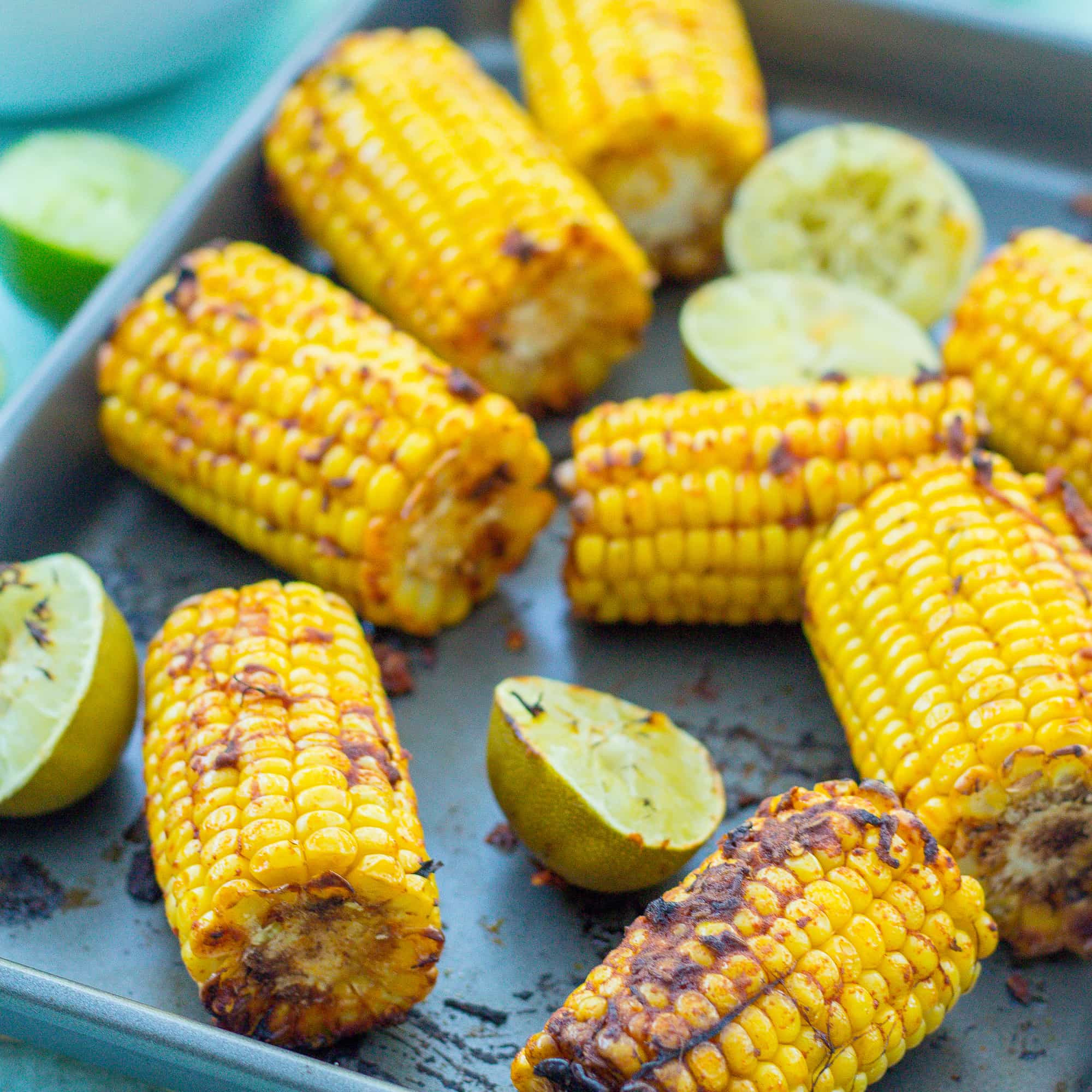 Mexican Roasted Corn
 Easy Roasted Mexican Corn on the Cob Vegan Easy Peasy