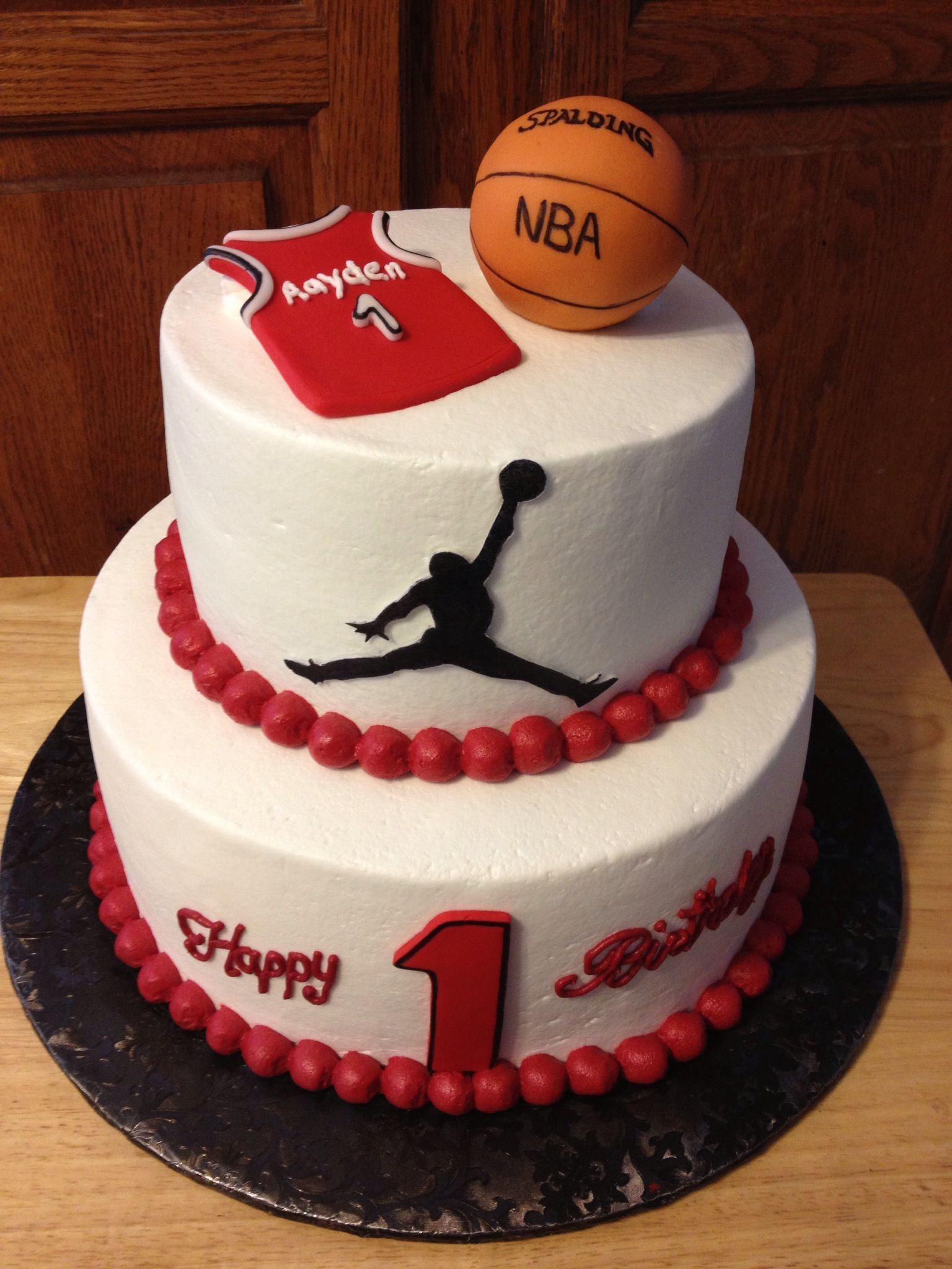 Michael Jordan Birthday Cake
 Happy 1st Birthday Michael Jordan Jersey Basketball And
