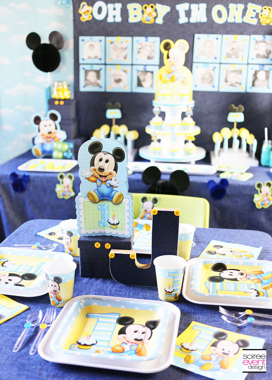 Mickey Birthday Party Ideas
 Mickey Mouse First Birthday Party Ideas Soiree Event Design
