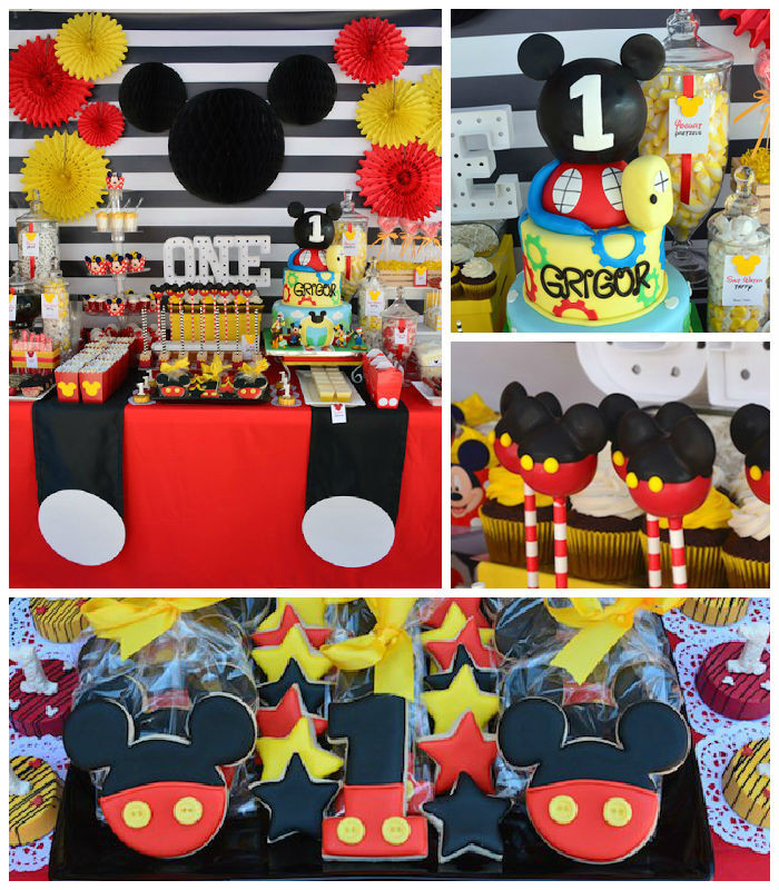 Mickey Birthday Party Ideas
 Kara s Party Ideas Mickey Mouse 1st Birthday Party