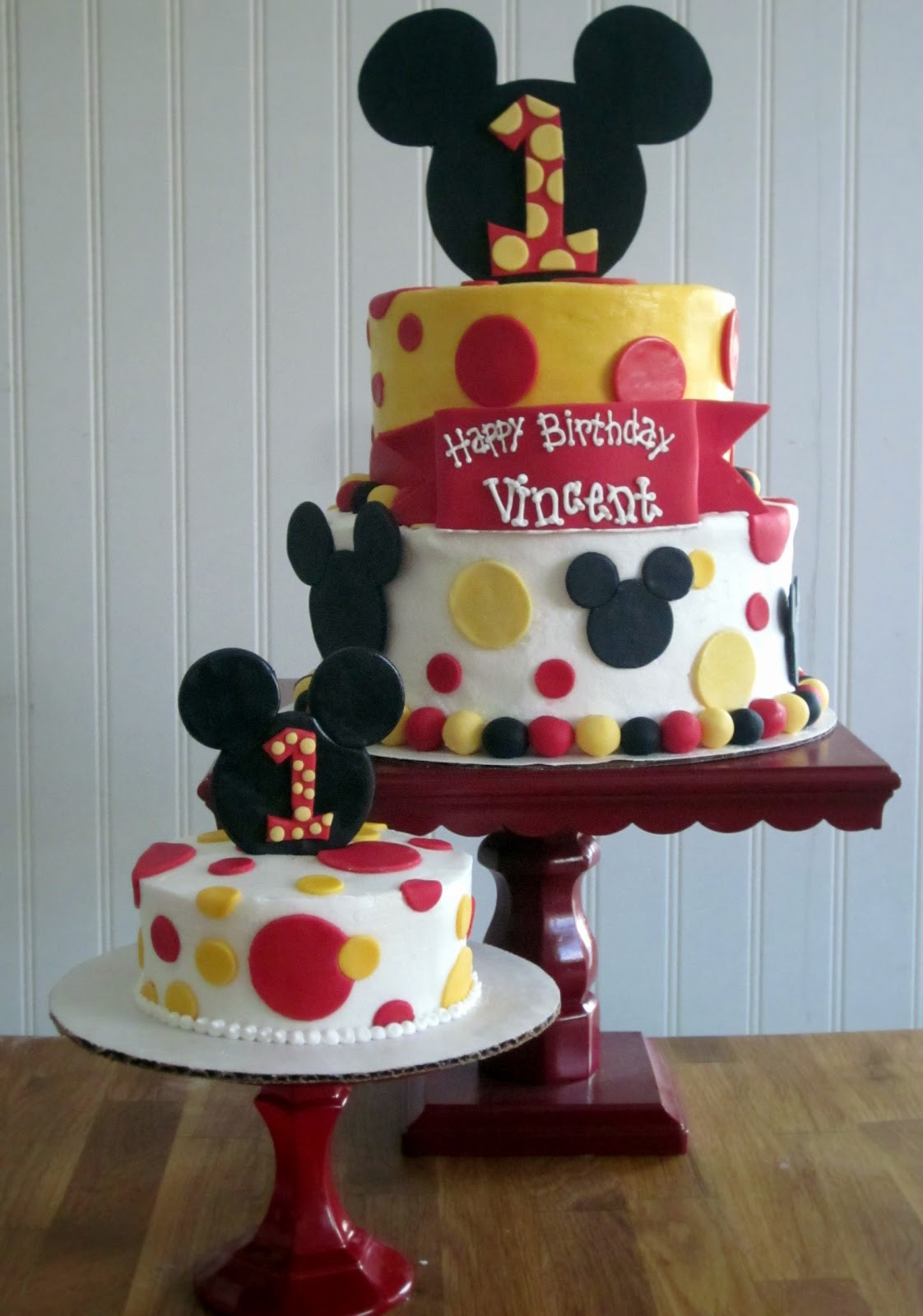 Mickey Mouse 1st Birthday Cake
 Darlin Designs Mickey Mouse First Birthday Cake and