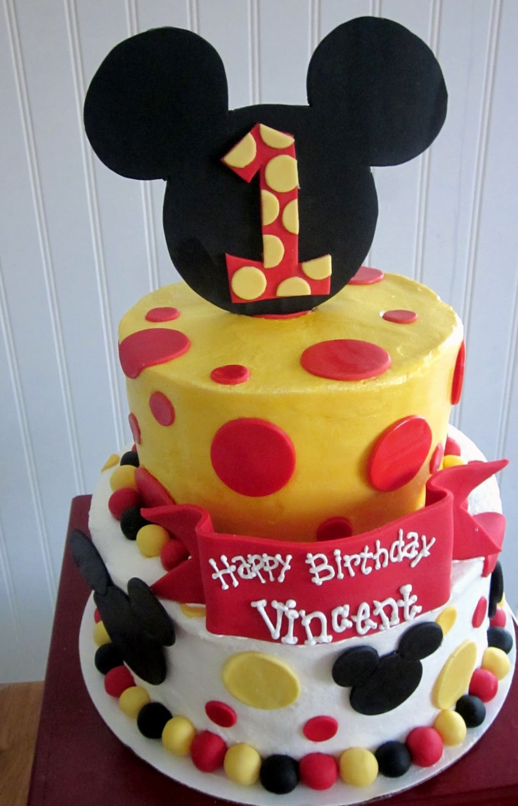 Mickey Mouse 1st Birthday Cake
 Darlin Designs Mickey Mouse First Birthday Cake and