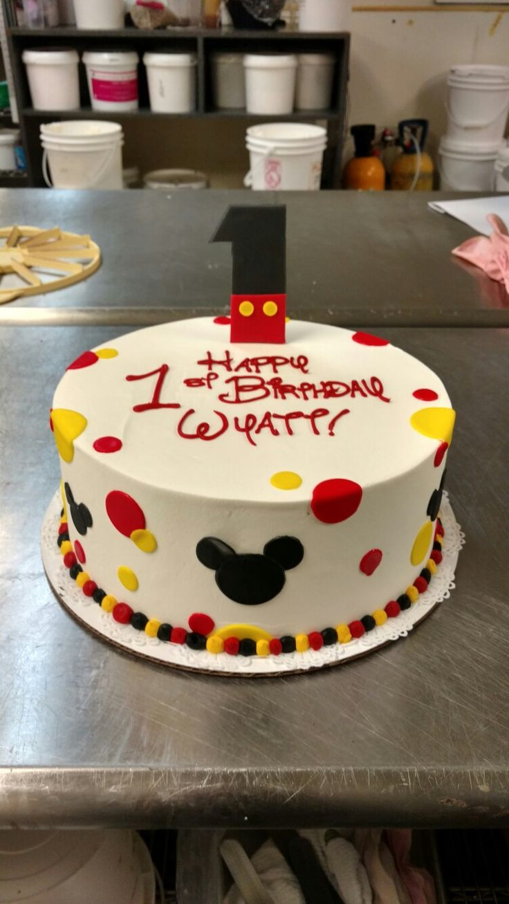 Mickey Mouse 1st Birthday Cake
 The 25 best Mickey mouse birthday cake ideas on Pinterest