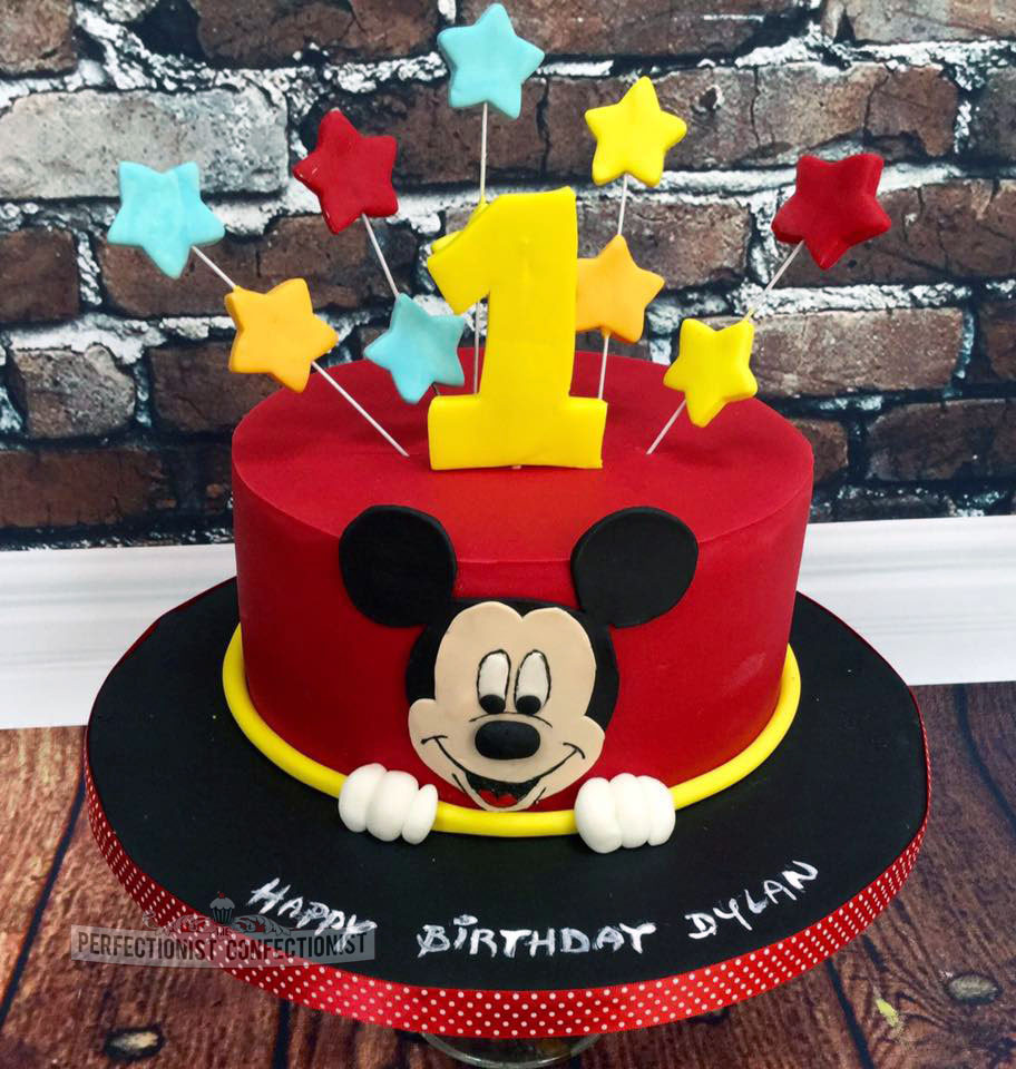 Mickey Mouse 1st Birthday Cake
 The Perfectionist Confectionist Dylan Mickey Mouse 1st